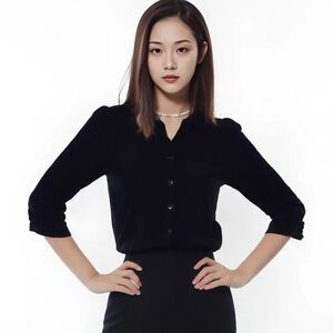 M&S Collection Black Button Down Shirt